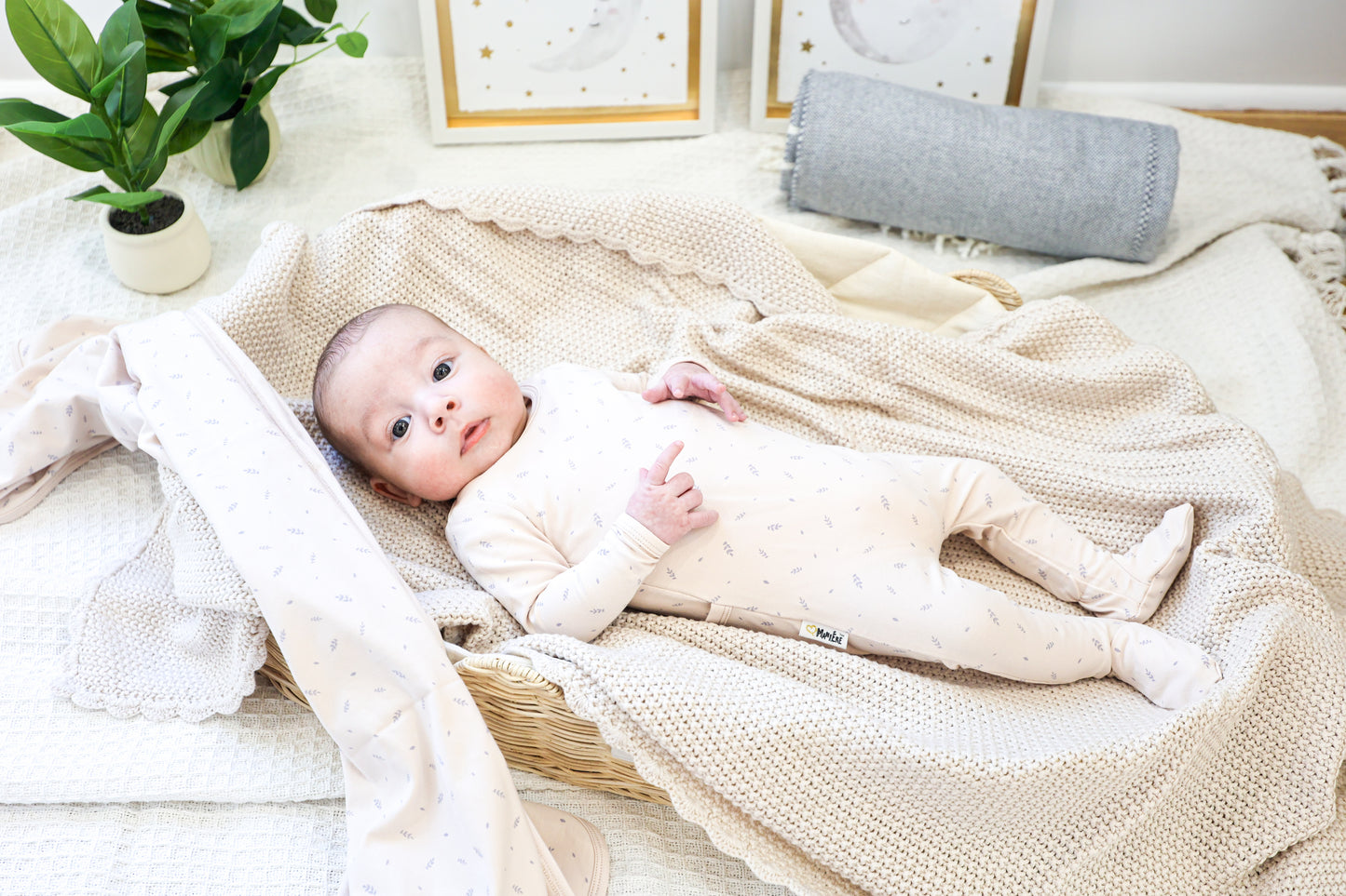 Elegant Leaves Footie - 9M