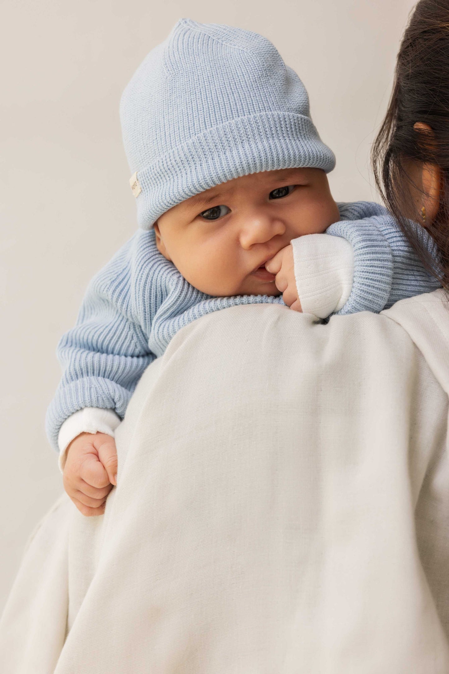 Clear Sky Blue Knit 4-Piece Set