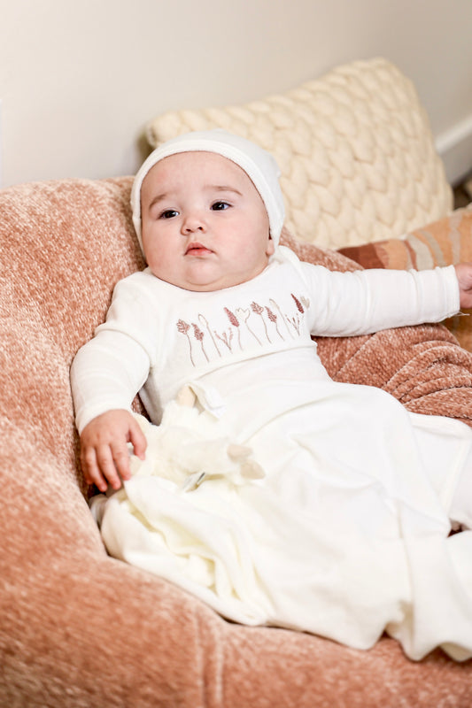 Winter Garden Embroidery Footie