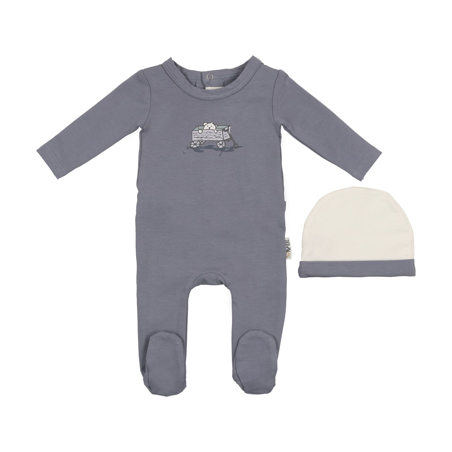 Teddy Wagon Footie & Hat