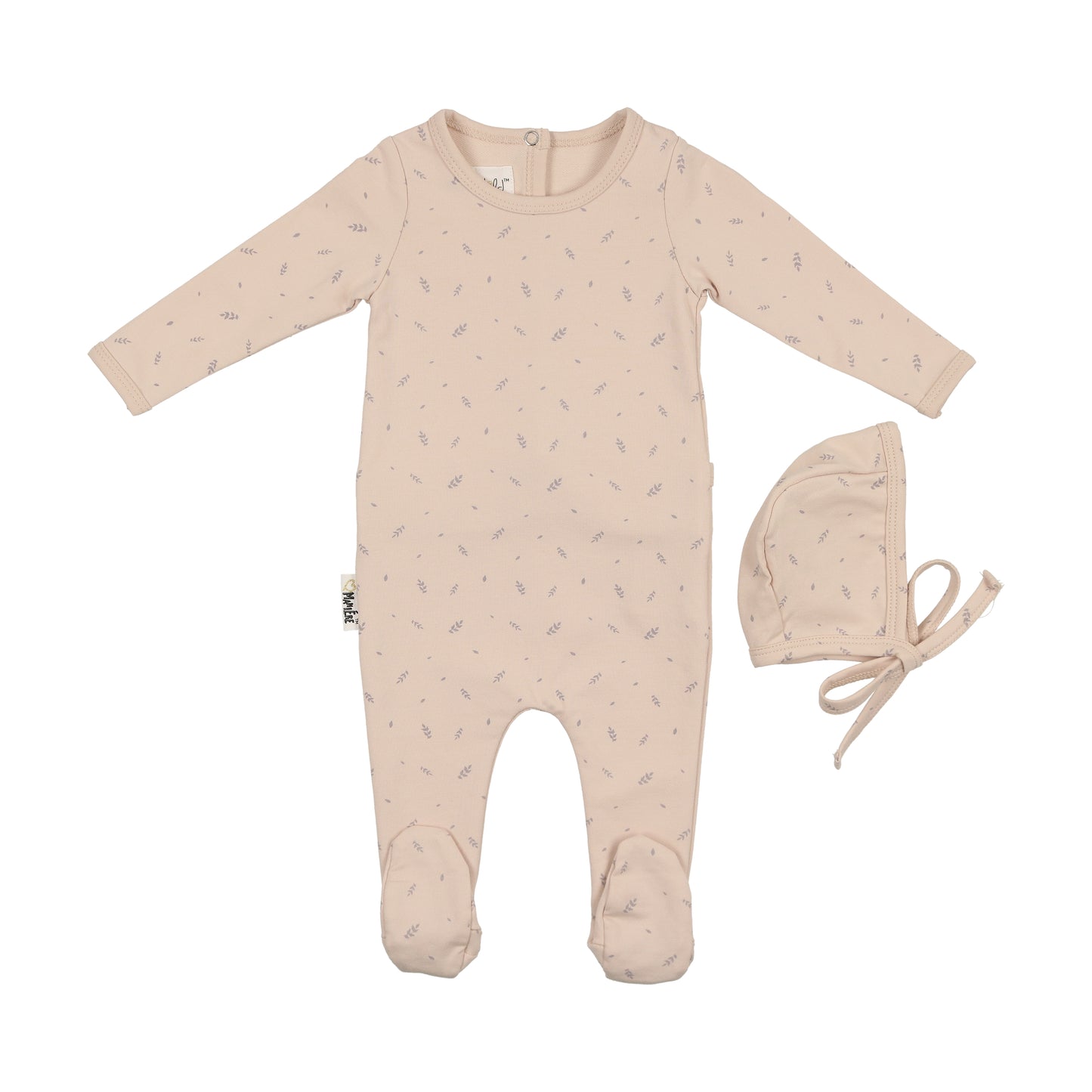 Elegant Leaves Footie & Bonnet