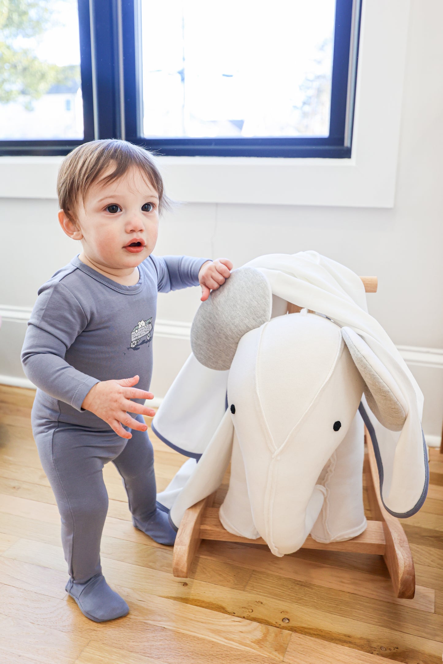 Teddy Wagon Footie - 9M