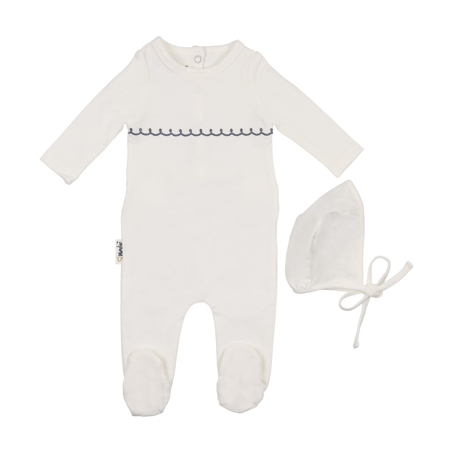 Embroidered Yoke Footie & Bonnet