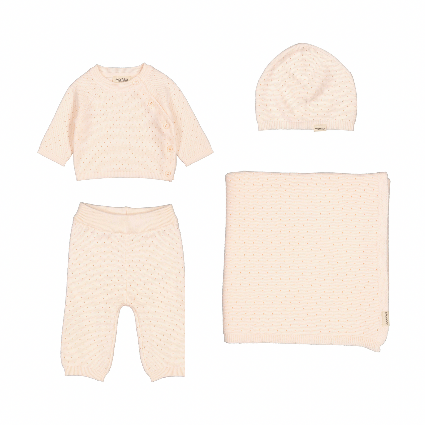 Soft Rosa Knit 4-Piece Set