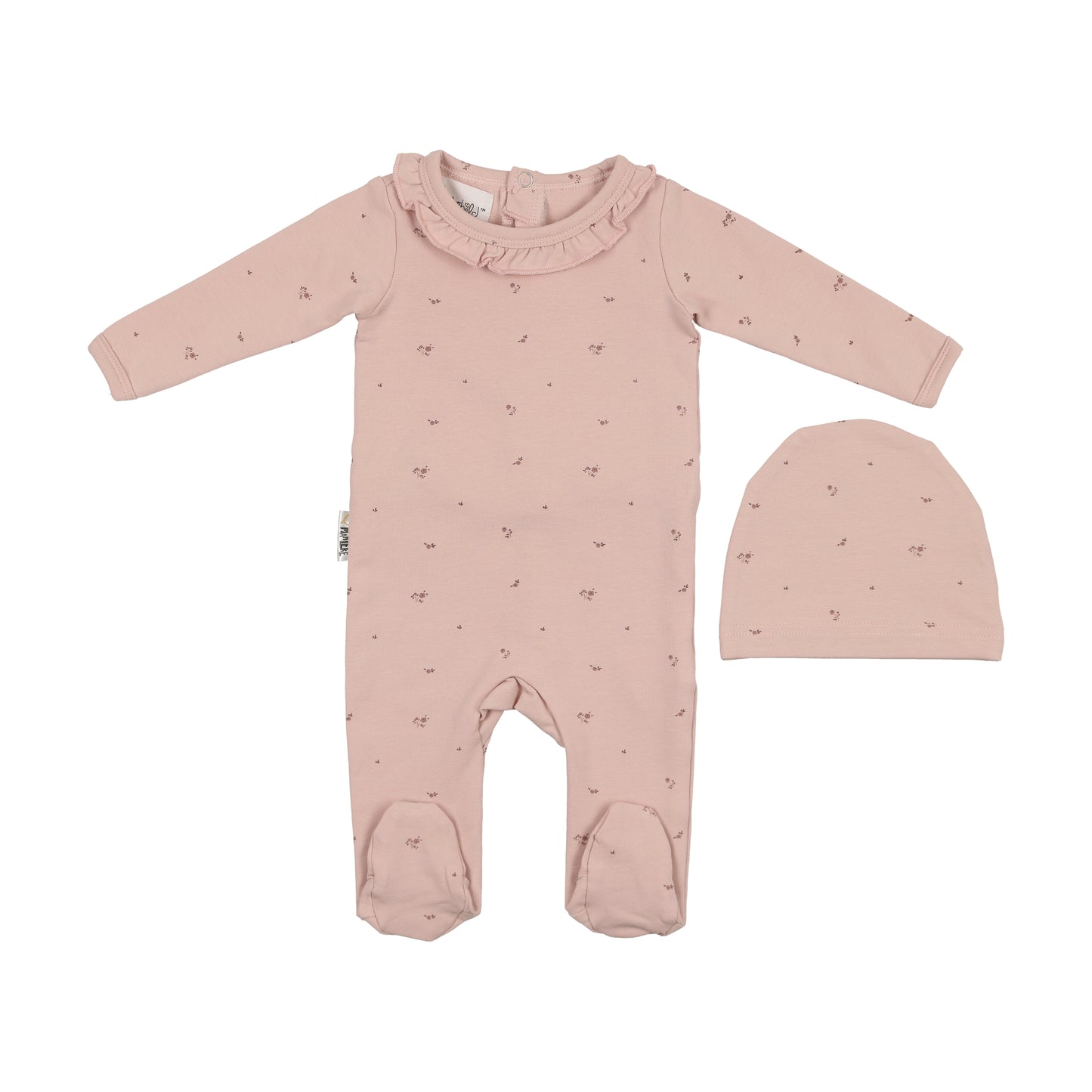 Floral Ruffle Footie & Hat