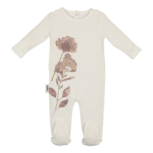 Watercolor Floral Footie